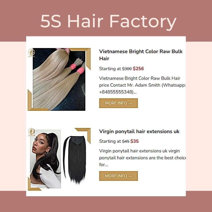 5S Hair - one of the best Vietnam hair suppliers