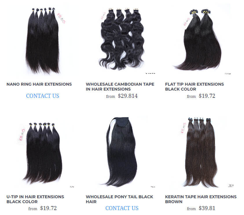 Price of hair extensions at Mic Hair