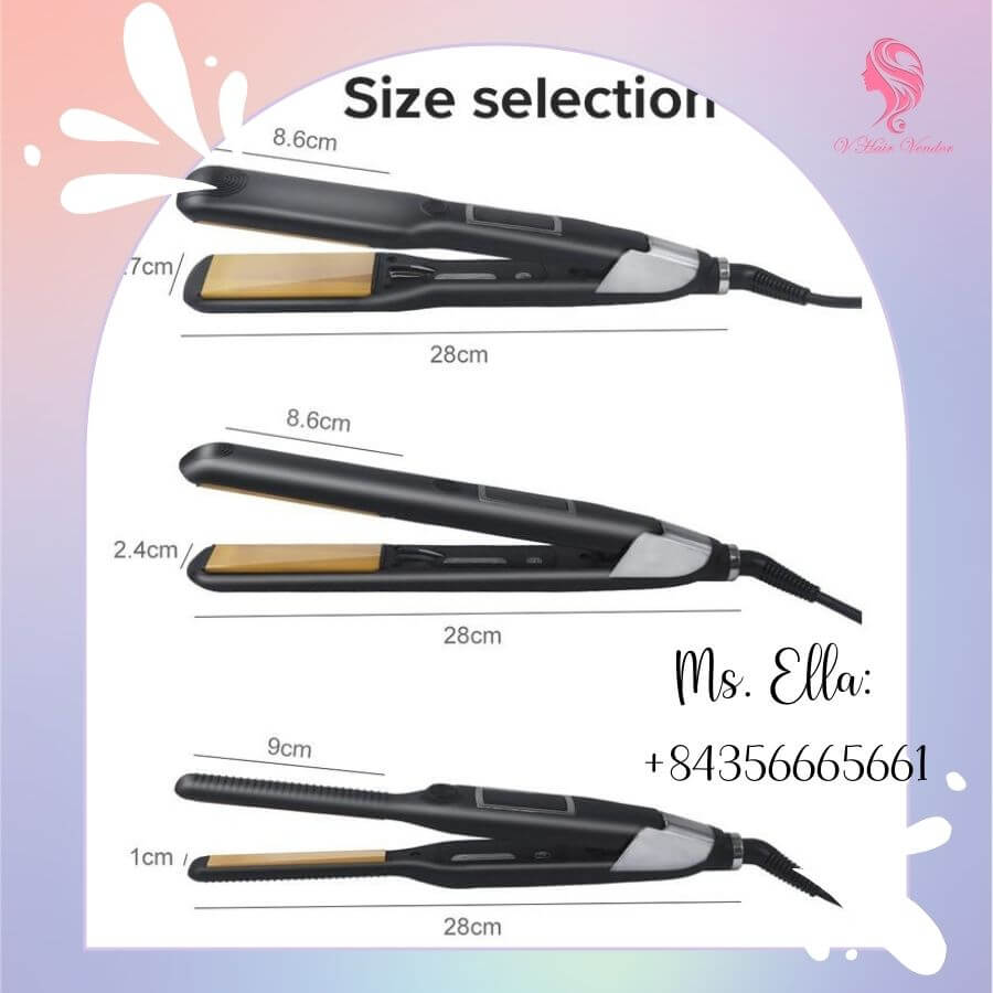 Choose the size of flat iron