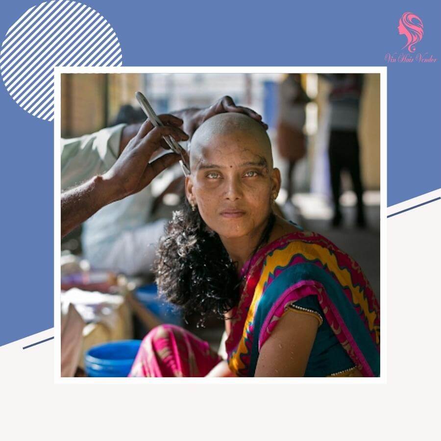 Temple hair is collected from big temples