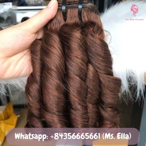 Vietnamese-human-hair-twist-curly-hair-weft-W34-5