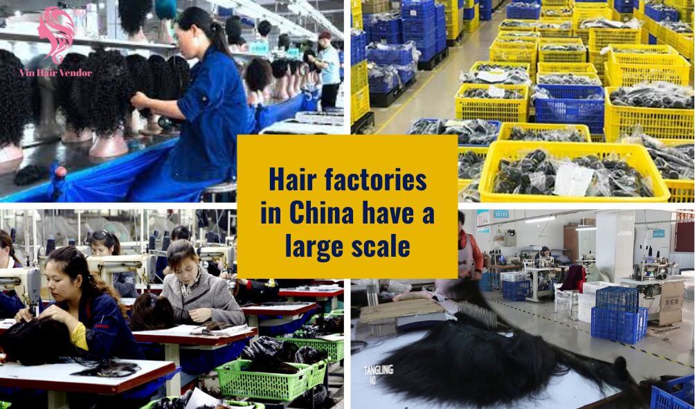 With large and modern factories, Chinese hair vendors always have large quantities in stock