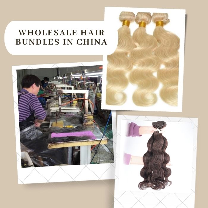 Trading wholesale Chinese human hair bundles