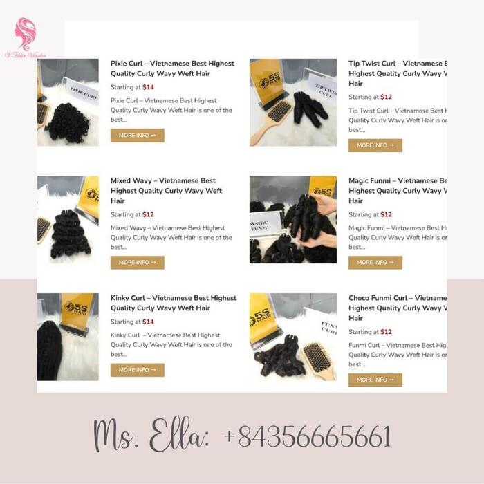 Customers can choose from a variety of hairstyles, from straight to curly, wavy hair in different colors