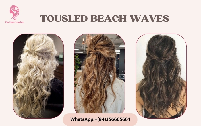 Tousled beach waves