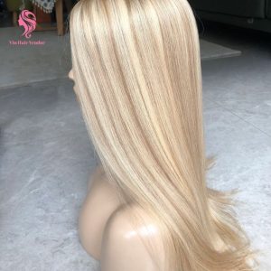 Premium Blonde Balayage Silk Base Human Hair Topper