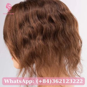 Wavy Brown Silk Base Human Hair Topper 1