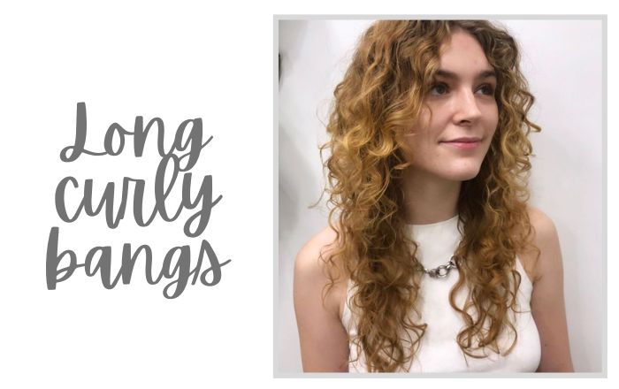 Long curly bangs