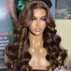 Brown Wavy HD Lace Human Hair Wig