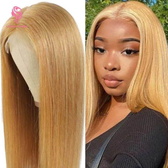 Honey Blonde Straight Lace Front Wig 1
