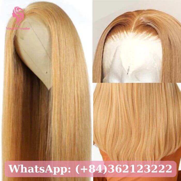 Honey Blonde Straight Lace Front Wig 2