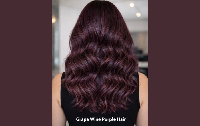 Grape Wine Purple Hair Color