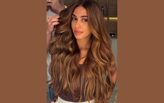 Caramel bronde hair color