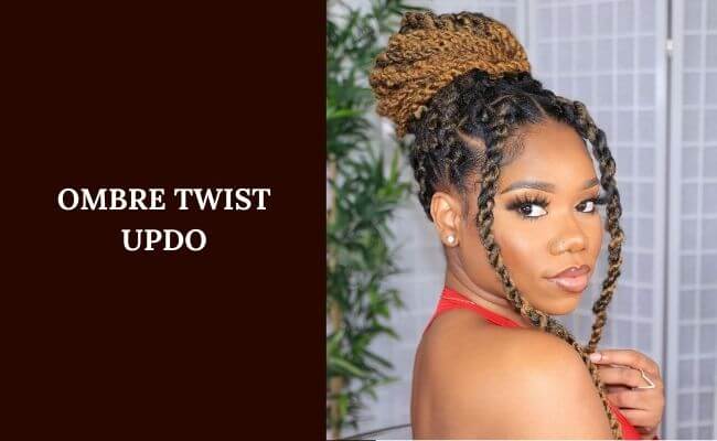 Ombre twist updo