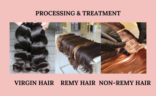 In comparison to Remy hair and Virgin hair, the processing and treatment methods of hair Non-Remy Hair differ the most.