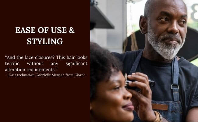Professional stakeholders find Vin Hair extensions practical for sew-in weaves along with tape-in applications and wig installations.