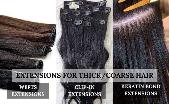 Thick, coarse hair needs strong, durable extensions that match its natural density.