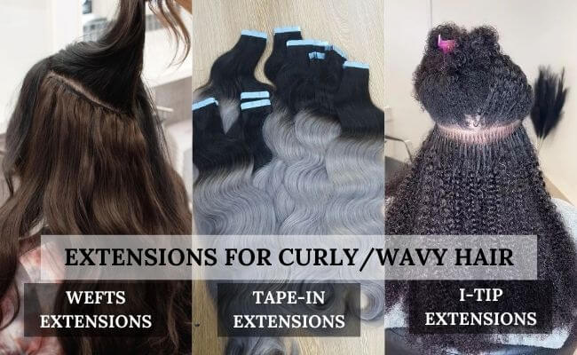 When wearing extensions for curly, wavy, or curly-wavy hair, curls should match the natural curl pattern.