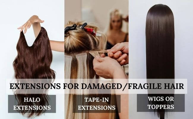If your hair is weak or damaged, you need to pay attention to extensions that cause as little stress as possible.