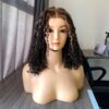 Pixie Curly Wig Brown Highlight Human Hair 1