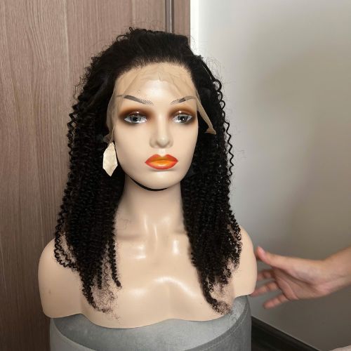 Kinky Curly Wig Black Color Human Hair 2
