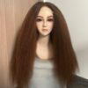 Kinky Curly Wig Brown Color Quality Human Hair 2