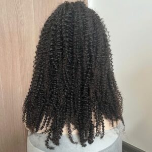 Kinky Curly Wig Black Color Human Hair 1